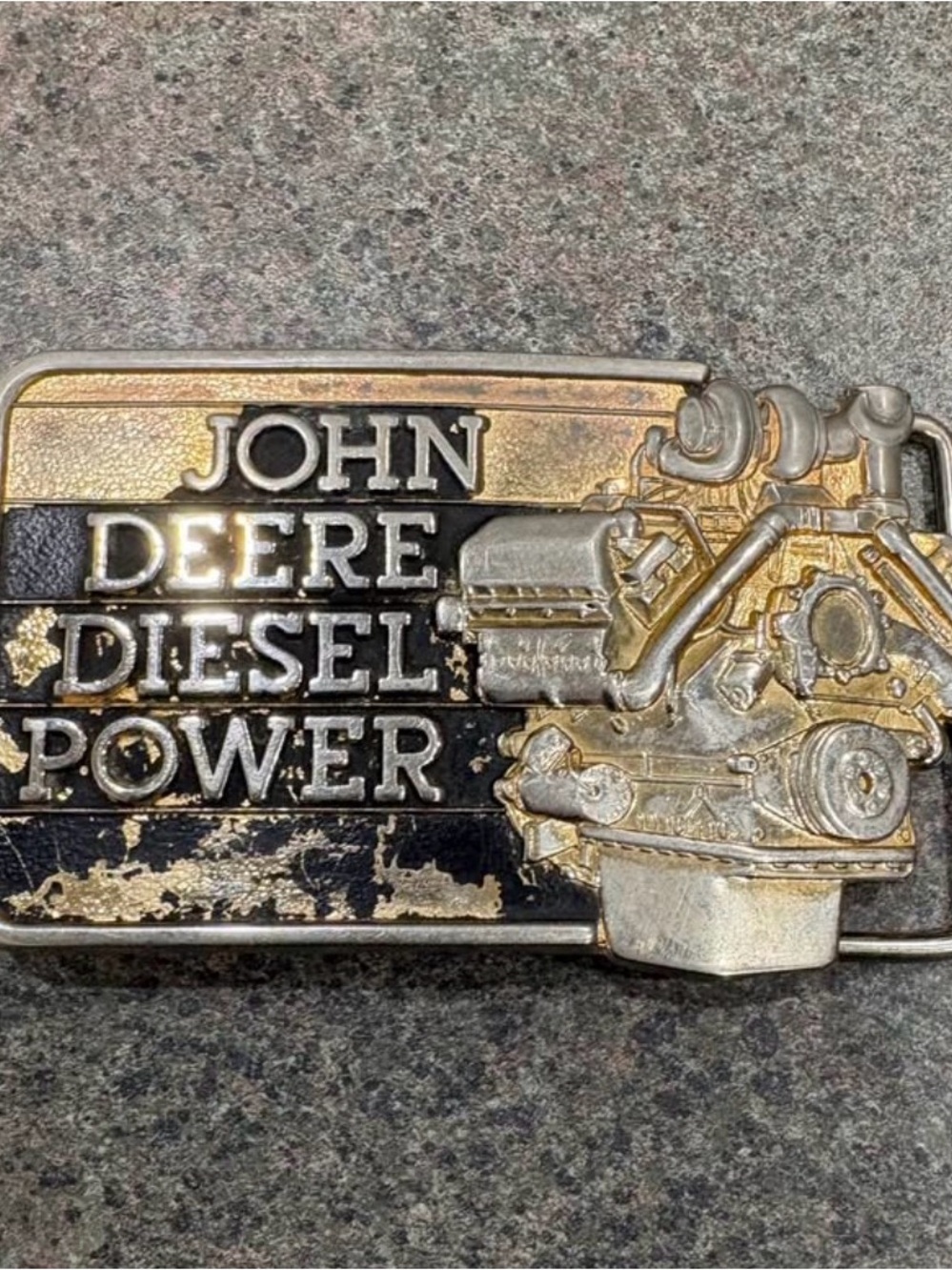 John Deere Gold & Silver Diesel Power belt buckle